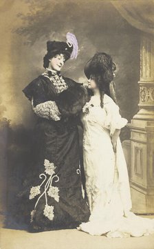 Fred Sinclair in drag and Gracie Whiteford pose in character, 1907. Creator: Unknown.