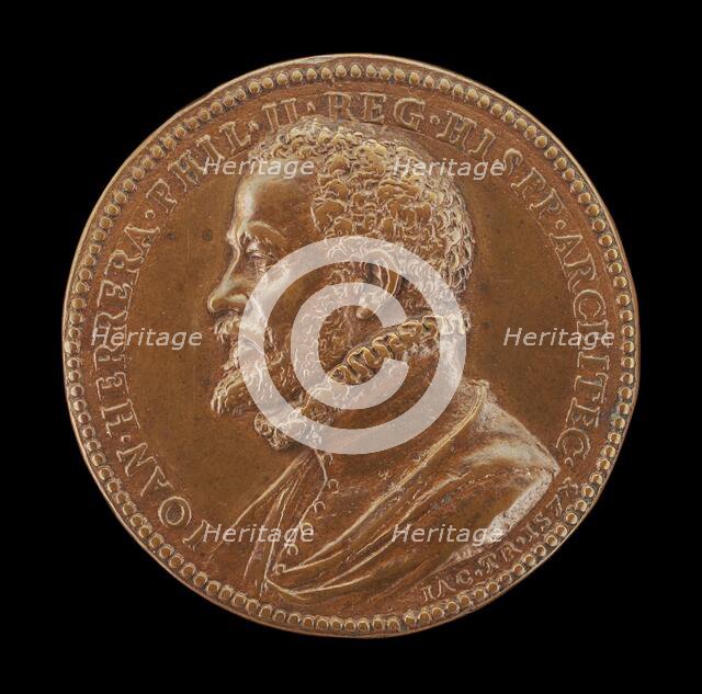 Juan de Herrera, c. 1530-1597, Architect of the Escorial [obverse], 1578. Creator: Jacopo da Trezzo.