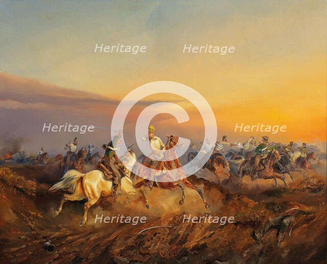 A Scene from the Hungarian Revolution on 1848-1849, c. 1850. Creator: Bensa, Alexander von (1820-1902).