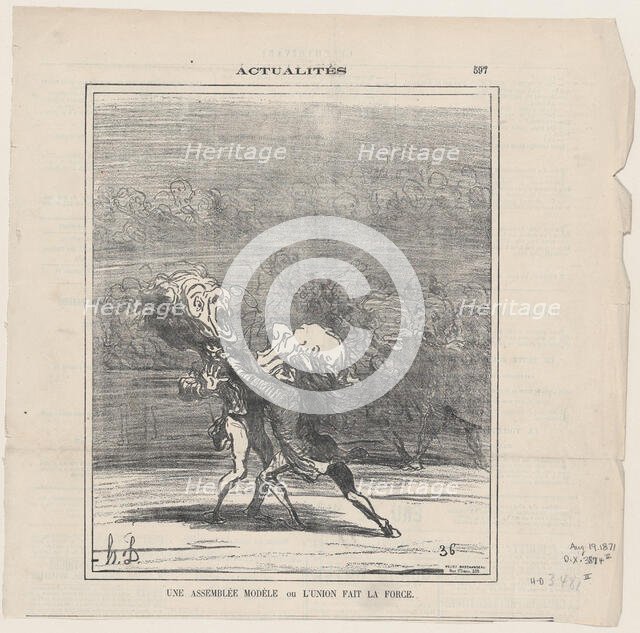 Une assembleé modèle..., 1871. Creator: Honore Daumier.