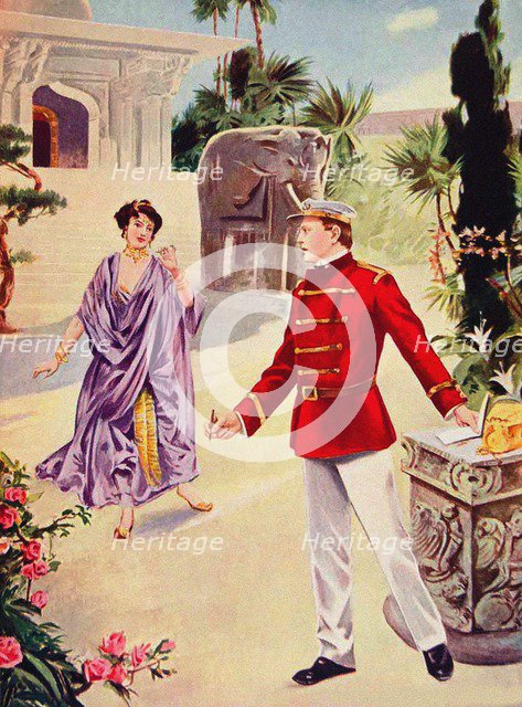 Scene from the Opera Lakmé by Léo Delibes. Act I, 1899.