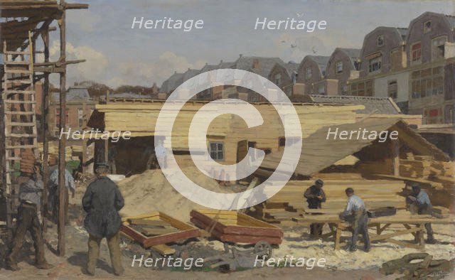 Houses under construction, 1895. Creator: Tholen, Willem Bastiaan (1860-1931).