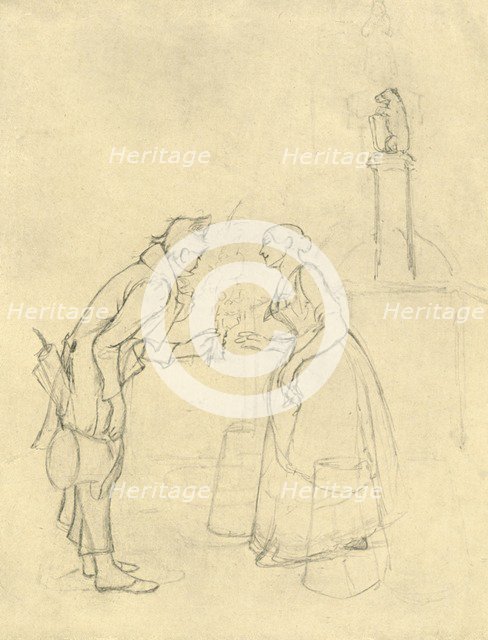 'Der Schüchterne Freier', mid-late 19th century, (c1924).  Creator: Carl Spitzweg.