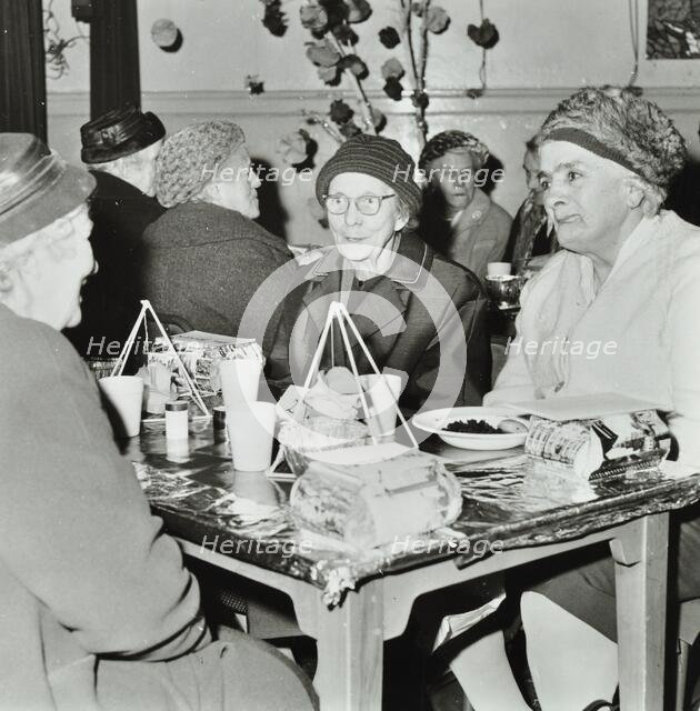 St Richard of Chichester School, Hounslow, London: entertaining old people at Christmas, 1968. Creator: Unknown.