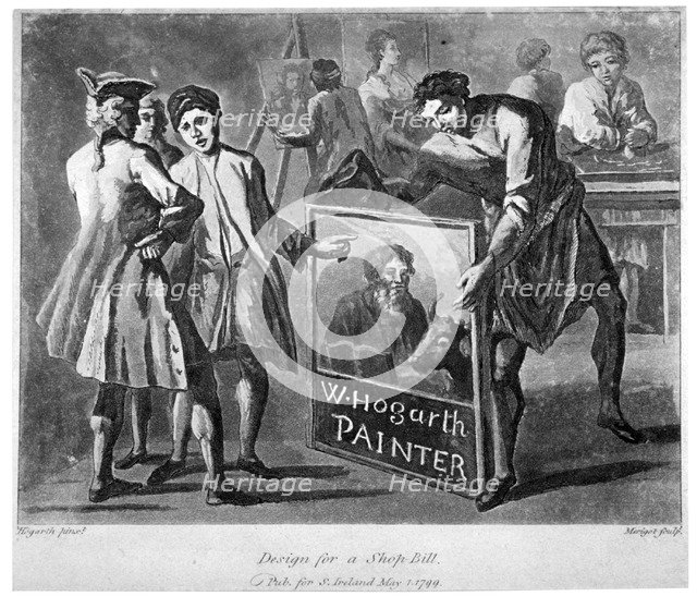 'Design for a shop-bill', 1799. Artist: M Merigot