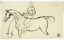 Sketch of Horse and Rider, n.d. Creator: Benjamin Robert Haydon.