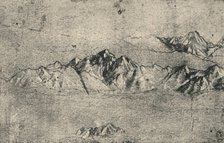 'Study of Mountain Ranges', c1480 (1945). Artist: Leonardo da Vinci.