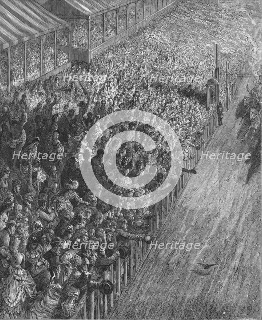 'Finish of the Race', 1872. Artist: Adolphe François Pannemaker.