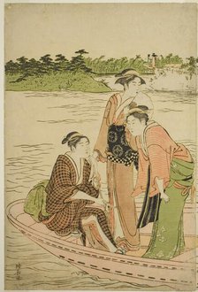 Ferry on the Rokugo River, c. 1784. Creator: Torii Kiyonaga.