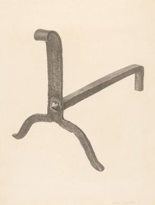 Andiron, c. 1939. Creator: Albert Taxson.