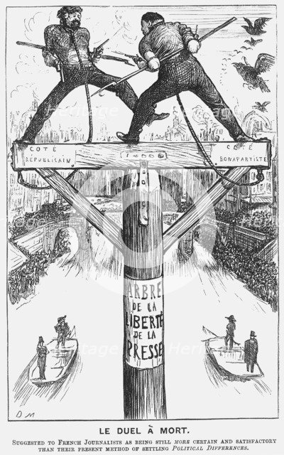 'Le Duel à Mort', 1869.  Artist: George du Maurier