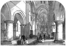Interior of the Church of St. Cross, Winchester, lately restored, 1865. Creator: L. H. Michael.