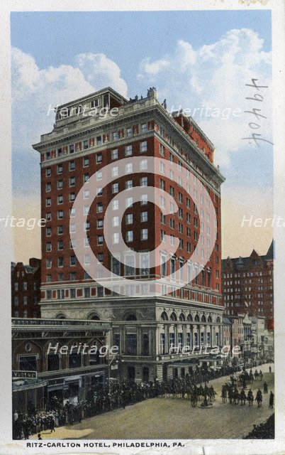 Ritz Carlton Hotel, Philadelphia, Pennsylvania, USA, 1914. Artist: Unknown