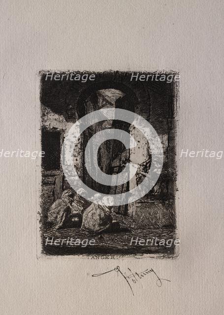 Tanger, Arabes assis. Creator: Mariano Fortuny y Carbó (Spanish, 1838-1874).