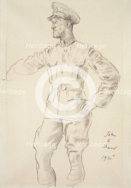 Portrait of Aircraftsman T.E. Shaw (Lawrence of Arabia), 1935. Artist: Augustus John.