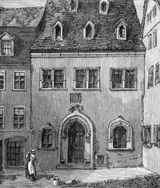 The Luther Celebration in Germany: house in which Luther died at Eisleben, Feb. 18, 1546, (1883). Creator: Unknown.