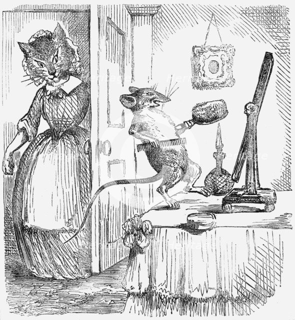 A mouse on a dressingtable, 1859. Artist: Unknown