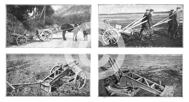 'L'Outillage Ennemi et le Notre; La solution allemande du canon d'accompagnement..., 1918. Creator: Unknown.