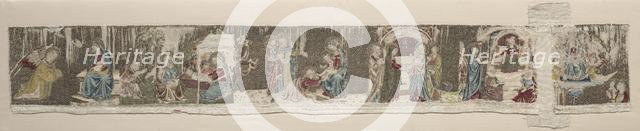 Scenes of the Life of the Virgin, from an Embroidered Altar Frontal, 1330s or 1340s. Creator: Unknown.