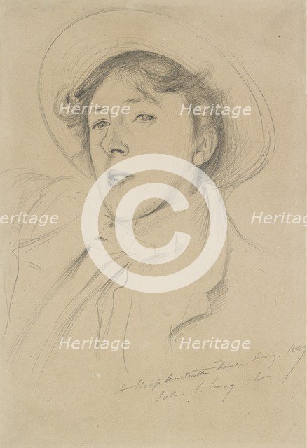 Portrait of Vernon Lee, 1889. Artist: John Singer Sargent.