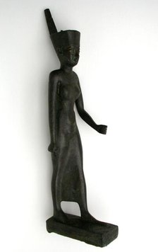 Statuette of the Goddess Neith, Egypt, Late Period, Dynasty 26 (664-525 BCE). Creator: Unknown.