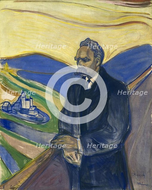 Friederich Nietzsche. Artist: Munch, Edvard (1863-1944)