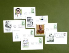 First day covers commemorating the golfer Bobby Jones, American, 1981. Artist: Unknown