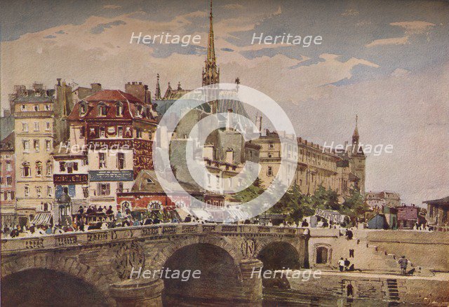 'Paris from the Pont St Michel', c1846. Artist: Charles Claude Pyne.