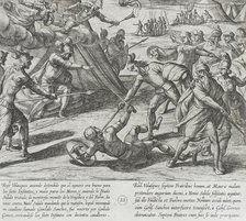 Ruy Velazquez Orders the Death of Nuño Salido, Gonzalez Gomez Comes to His Aid and Kills..., 1612. Creator: Antonio Tempesta.