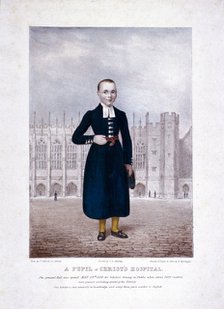 Christ's Hospital pupil, London, 1829.  Artist: Henry Kirchhoffer