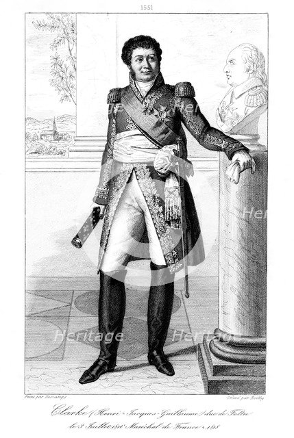 Henri Jacques-Guillaume Clarke (1765-1818), duc de Feltre and Marshal of France, 1839.Artist: Julien Leopold Boilly