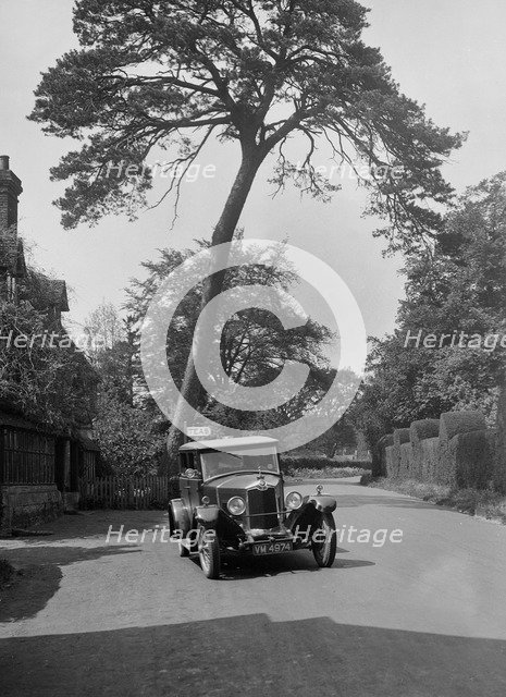 Crossley 15.7 hp saloon, Penshurst, Kent, c1930s. Artist: Bill Brunell.
