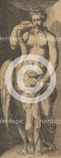 Leda and the swan, ca 1531-76. Creator: Giulio Bonasone.