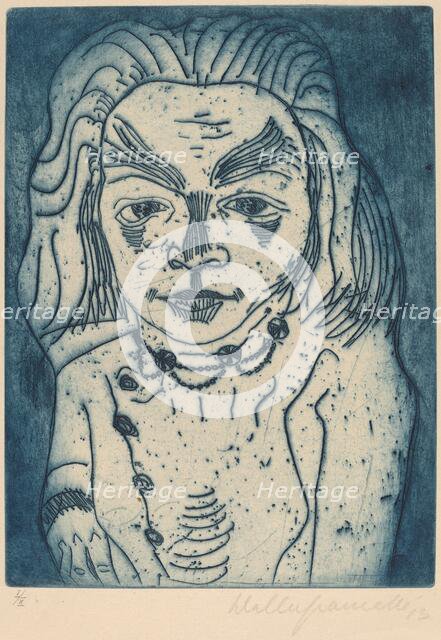 Woman with a Necklace, 1923. Creator: Walter Gramatté.