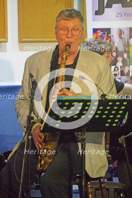 Stan Sulzmann, Stan Sulzmann’s Neon Orchestra, Watermill Jazz Club, Dorking, Surrey, Nov 2023. Creator: Brian O'Connor.