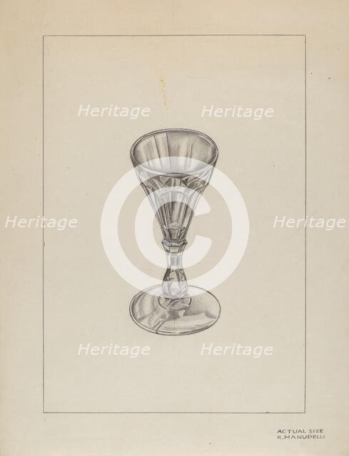 Wine Glass, 1935/1942. Creator: Raymond Manupelli.