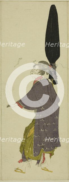 Parody of a daimyo procession, c. 1805/07. Creator: Utagawa Toyohiro.