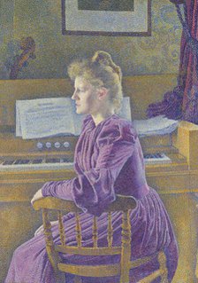 Maria Sèthe at the Harmonium, 1891. Creator: Théo van Rysselberghe.