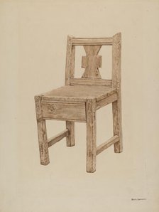 Monk's Chair, 1939. Creator: Ursula Lauderdale.