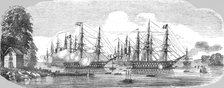 'French Baltic Fleet in Kiel Harbour', 1854. Creator: Unknown.