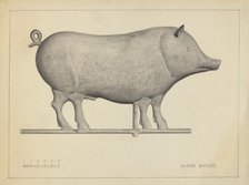 Pig Weather Vane, c. 1937. Creator: Salvatore Borrazzo.
