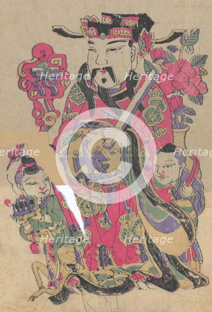 One hundred thirty-five woodblock prints including New Year's pictures (nianh..., 19th-20th century. Creator: Unknown.