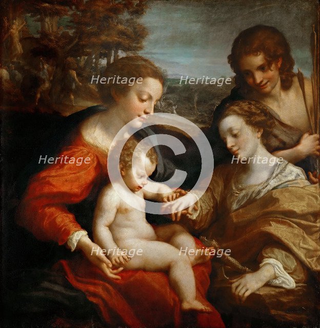 The Mystical Marriage of Saint Catherine. Artist: Correggio (1489-1534)