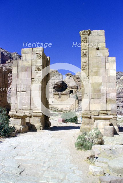 Temenos gate, Petra, Jordan. 