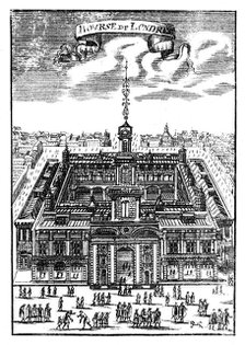 The Royal Exchange, London, 1686. Artist: Unknown