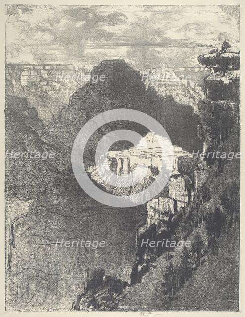 The City under the Black Mountain, 1912. Creator: Joseph Pennell.