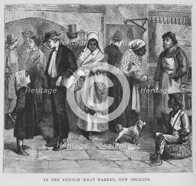 In the French meat market, New Orleans, 1882. Creator: Unknown.