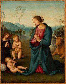 The Madonna, the Infant St John and the Angel, Worshipping the Christ Child, c1510. Creator: Workshop of Pietro Perugino